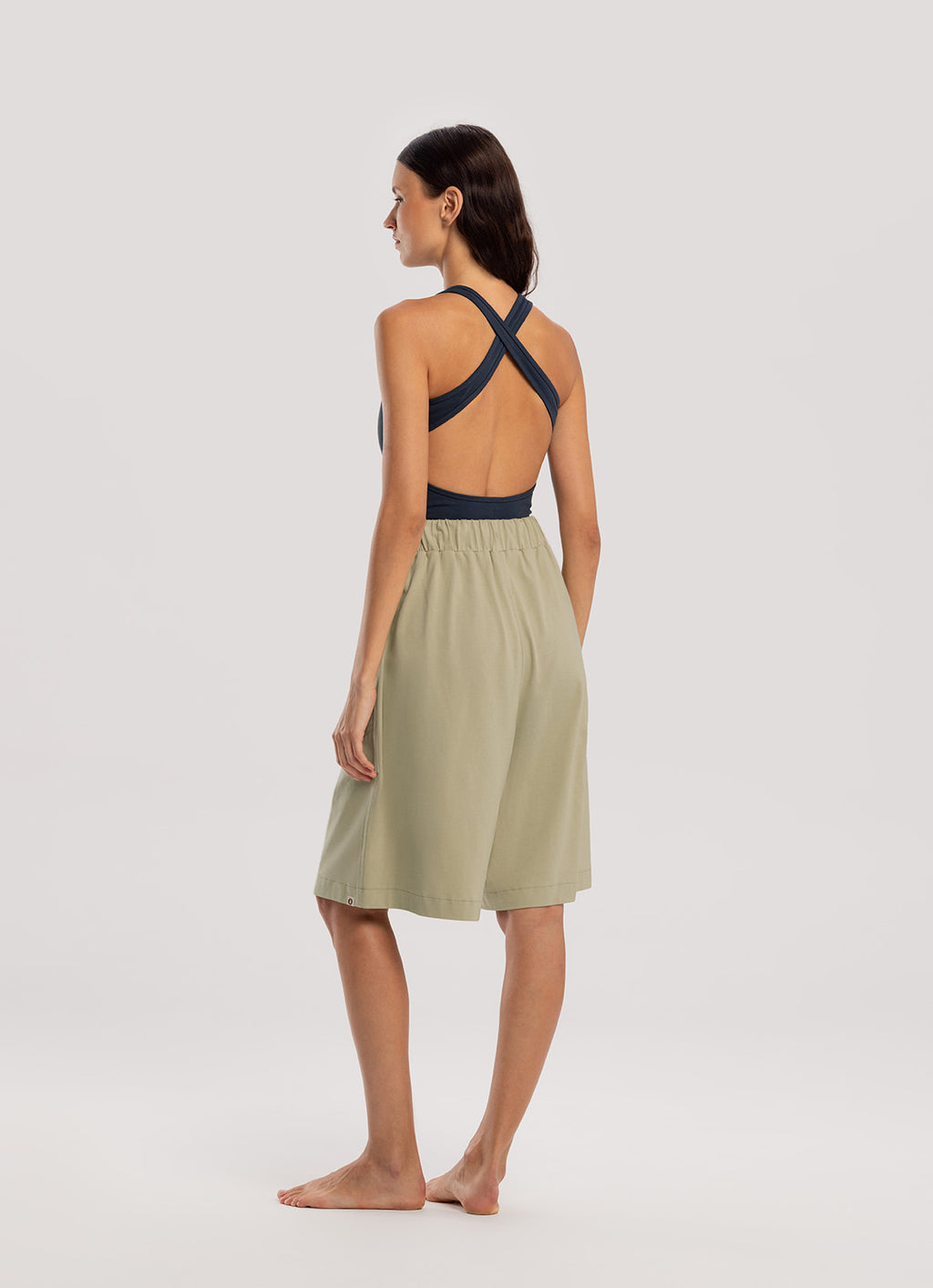 BUDHI MUDRA BUDHI MUDRA Crossover short jumpsuit
