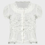 FLAREUP Saya Frill Puff Blouse (FL-180_White)
