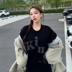 KIMS FRESH COTTON MARKET (Unisex) Messy Alpha Logo Tee Black