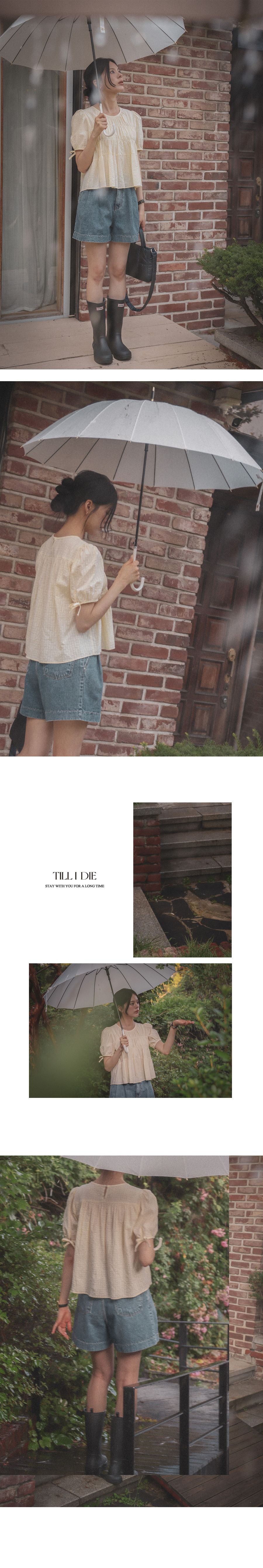 TILLIDIE Shirring puff blouse TISU01BL10_Butter