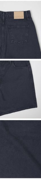 LEVAR LEVAR Classic Staple Denim Shorts - Stone Navy