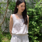 MOUI moui Pop frill sleeveless blouse (O/WHITE)