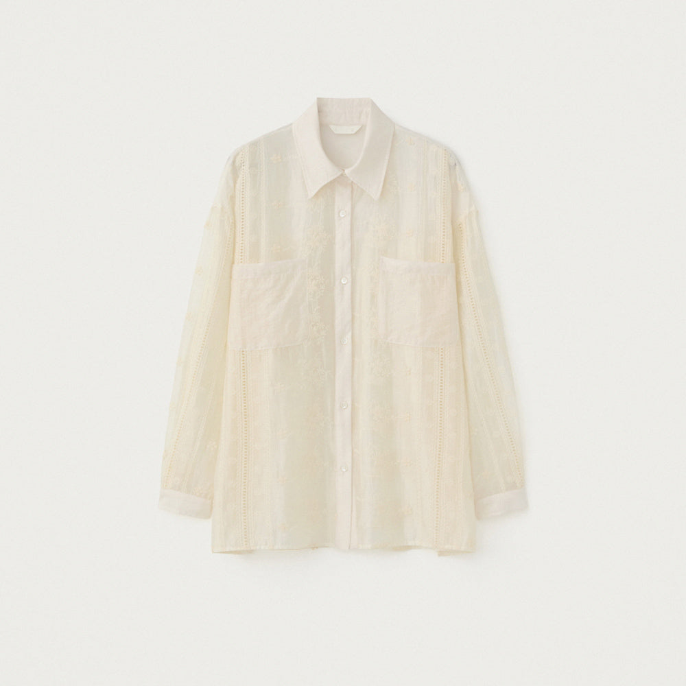 YE Florette Pocket Shirt - Cream