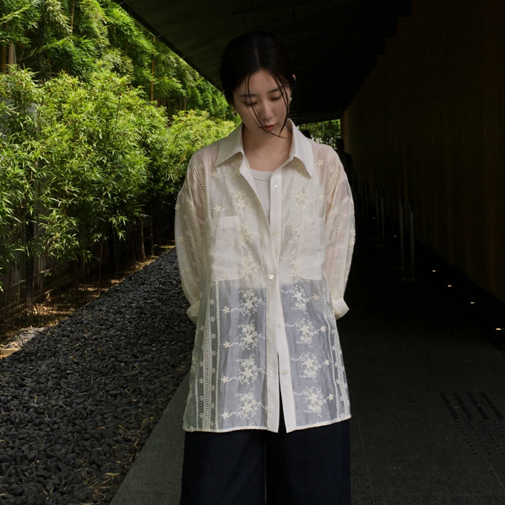 YE Florette Pocket Shirt - Cream
