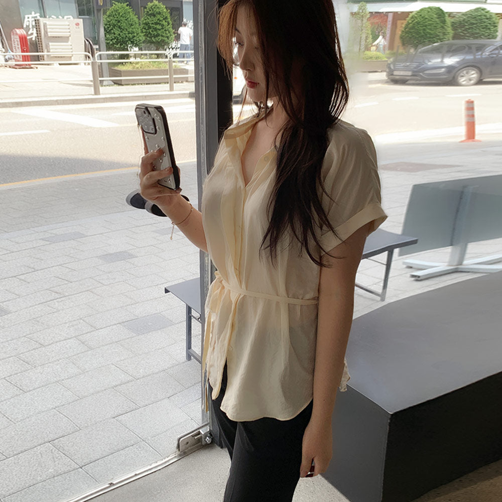 GIEMAR SUMMER STRAP BLOUSE IVORY Summer strap blouse ivory