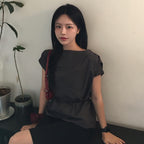 NOEUD Knotline Blouse (Charcoal)