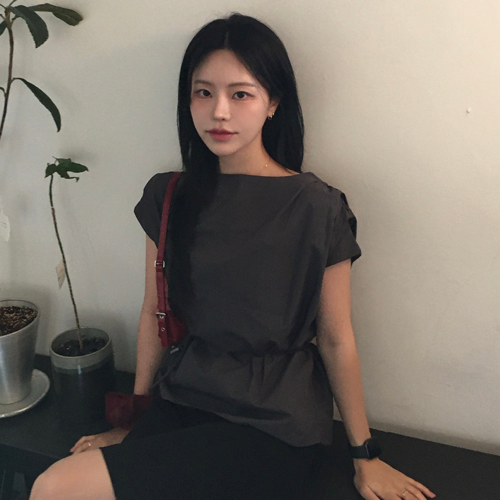 NOEUD Knotline Blouse (Charcoal)