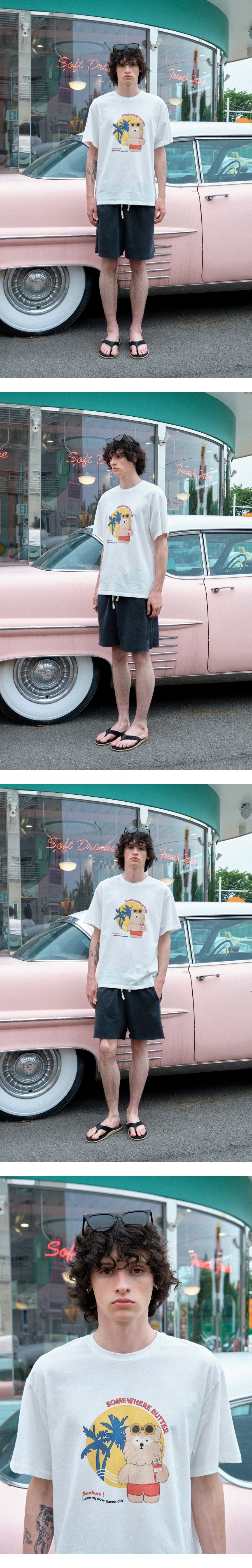 SOMEWHEREBUTTER [5th] Summer Butteree Over-fit Top - Ivory