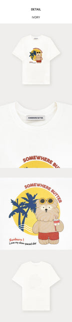 SOMEWHEREBUTTER [5th] Summer Butteree Over-fit Top - Ivory