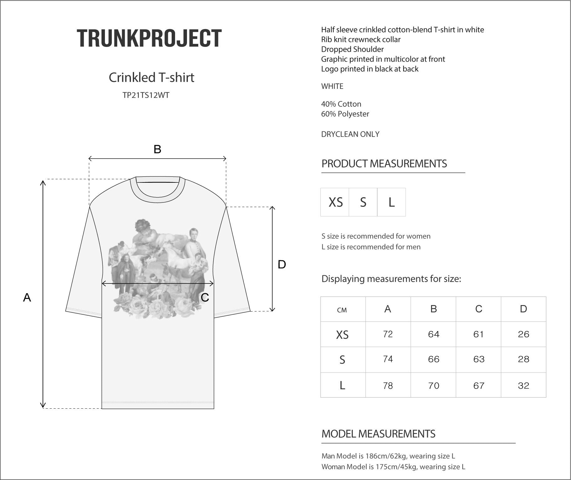 Trunk Project Crinkled T-shirt_White