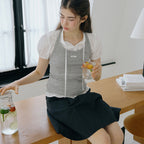 LETTER FROM MOON Letters Label Halterneck Top (Grey)
