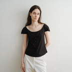DENOAH Mary cotton blouse (Black)