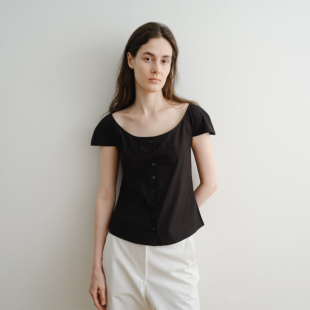 DENOAH Mary cotton blouse (Black)