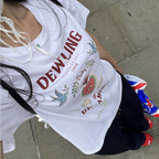 DEWL [Dueling][2nd][QQ,Jiyoung] Vintage Collage Printing Top WH_D262MSM147