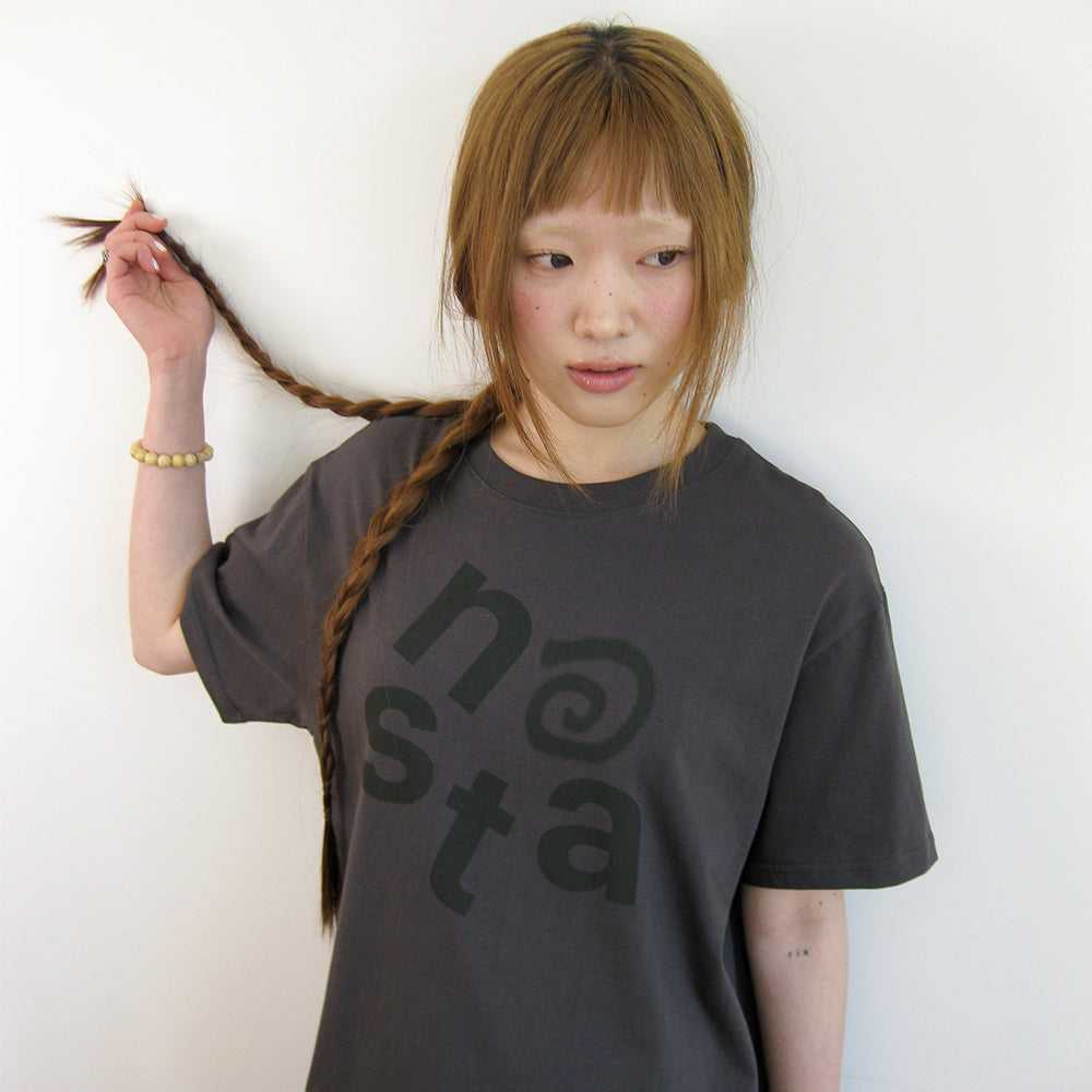 NAATS At logo oversized t-shirt, chacoal