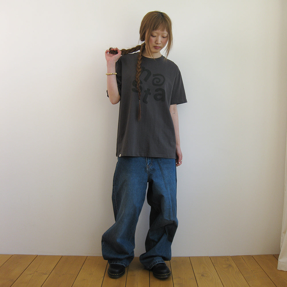 NAATS At logo oversized t-shirt, chacoal