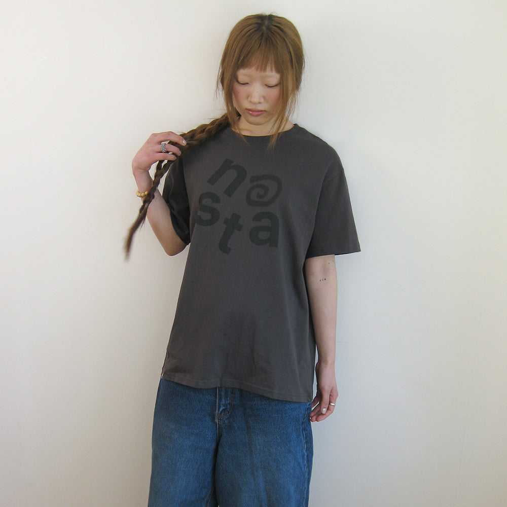 NAATS At logo oversized t-shirt, chacoal