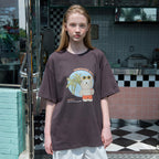 SOMEWHEREBUTTER [3rd] Summer Butteree Over-fit Top - Charcoal