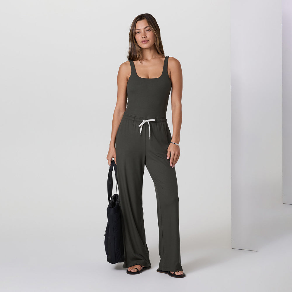 VUORI VUORI Pose Scoop Jumpsuit Khaki