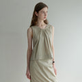 LENAV Sue sleeveless blouse_Kaki