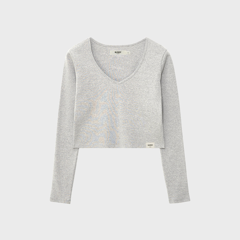 GLOWNY G CLASSIC V-NECK LONG SLEEVE_3 Colors