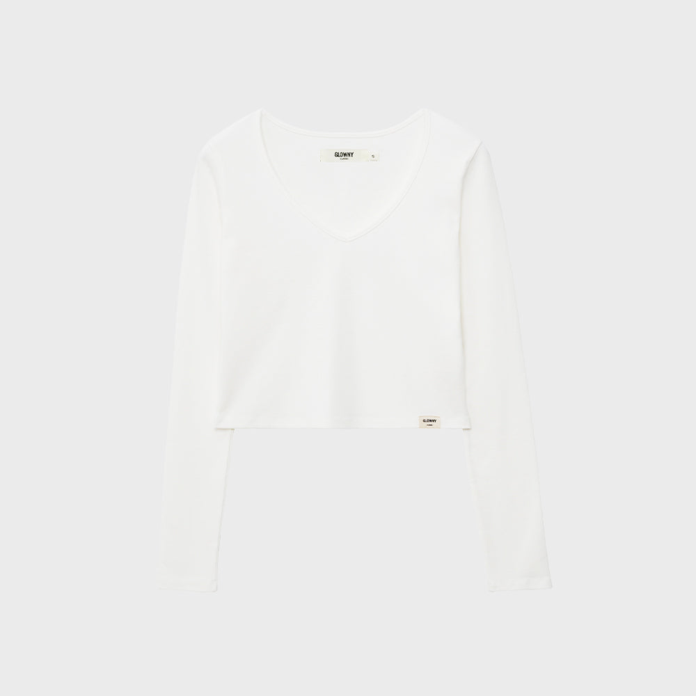 GLOWNY G CLASSIC V-NECK LONG SLEEVE_3 Colors