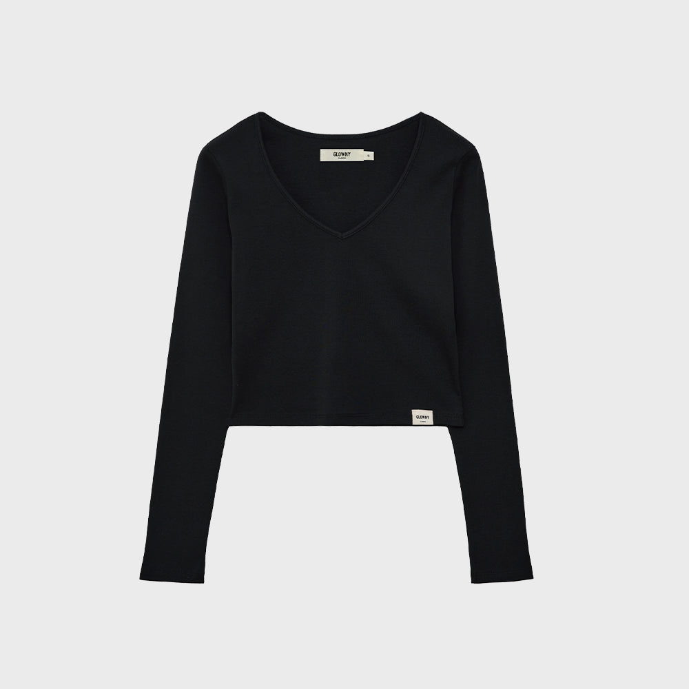 GLOWNY G CLASSIC V-NECK LONG SLEEVE_3 Colors