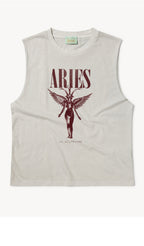 ARIES (W) FADED NIRVANA MUSCLE VEST (OFF WHITE)