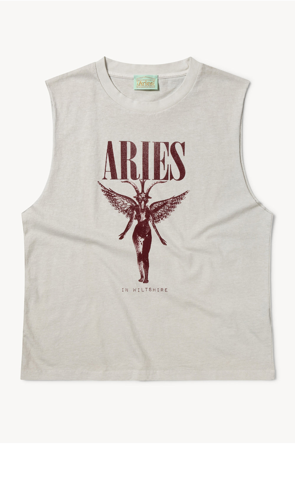 ARIES (W) FADED NIRVANA MUSCLE VEST (OFF WHITE)