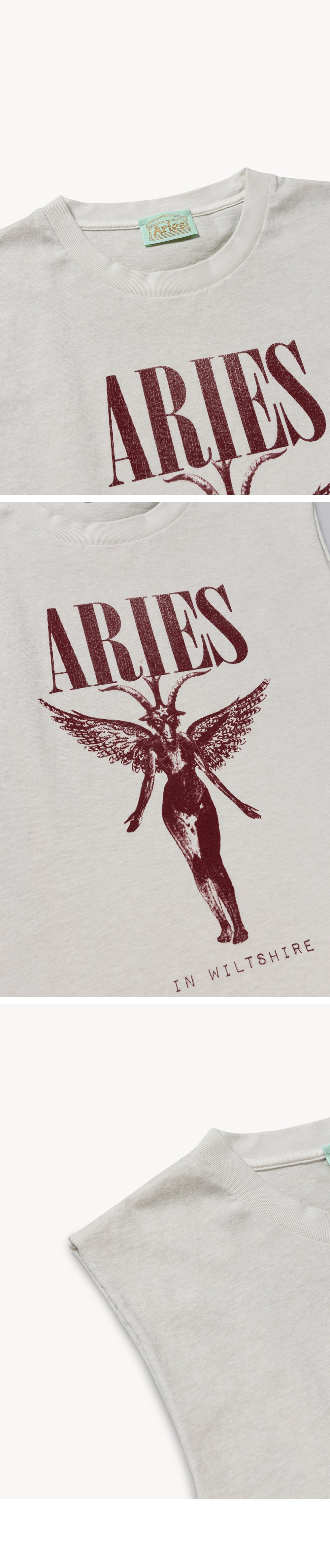 ARIES (W) FADED NIRVANA MUSCLE VEST (OFF WHITE)
