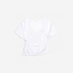 THREE TO EIGHTY [7th] SNAP CORSET GRAPHIC T-SHIRT WHITE