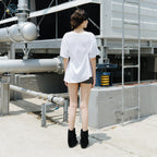 THREE TO EIGHTY [7th] SNAP CORSET GRAPHIC T-SHIRT WHITE