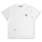 DAMISH Reflective Signature D Logo Crop T-Shirts_White
