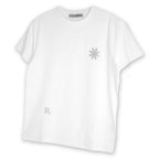 DAMISH Reflective Signature D Logo Crop T-Shirts_White