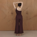 DHYANI DHYANI Jumpsuit One Shoulder Red Wine