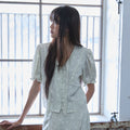 HOKUSPOKUS [5th] Pearl Dot Tie Blouse_Ecru