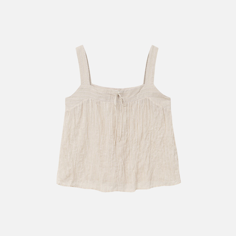 Carriere COTTON EMBROIDERED SLEEVELESS TOP