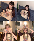 CPGN Precious Raglan Short Sleeve T-Shirt Brown