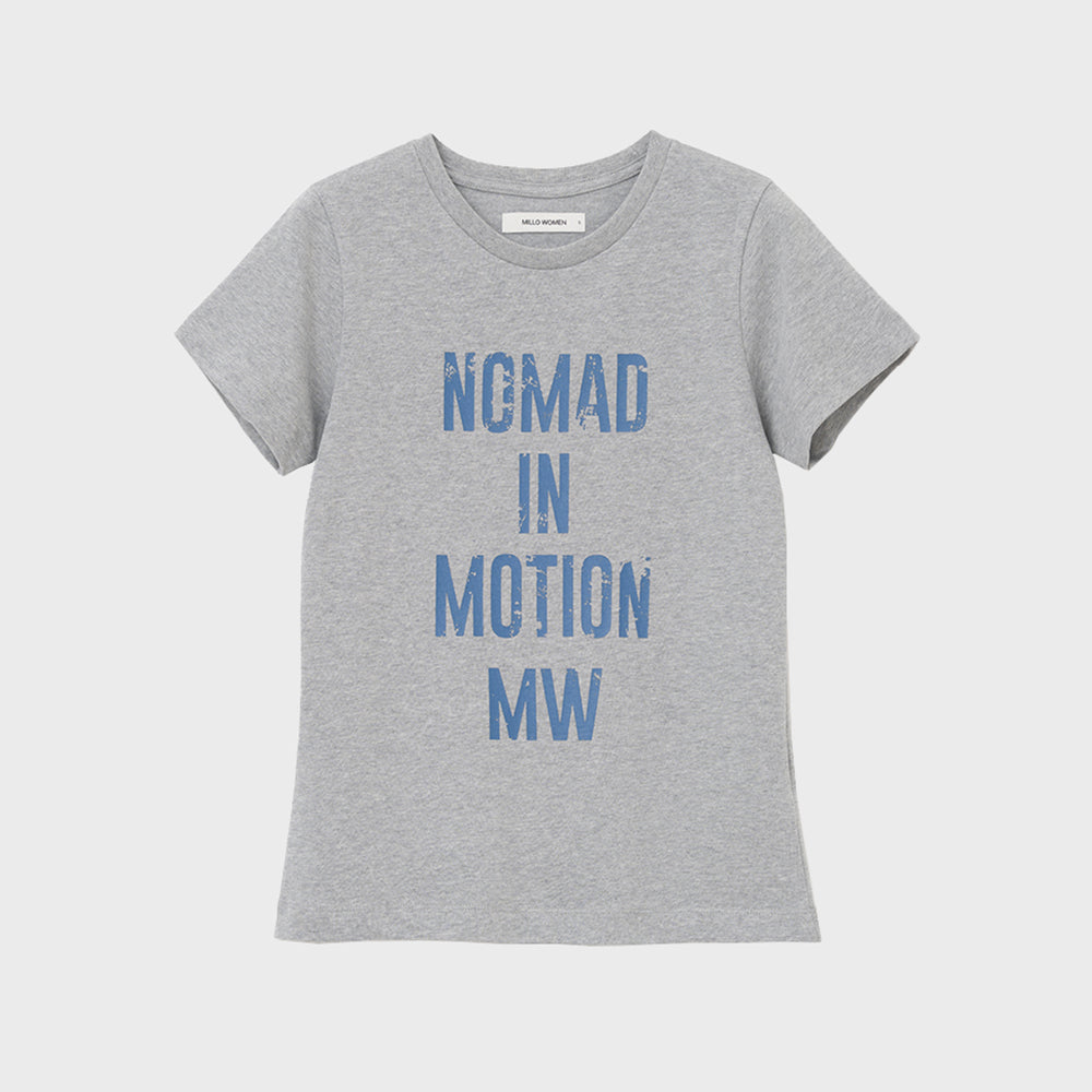 MILLO WOMEN Washed Nomade T-shirt [Melange Gray]