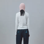 REST&RECREATION LOGO PATTERN WAFFLE TOP (IVORY)