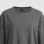 LUCKY CHOUETTE Chouetties by LUCKY CHOUETTE_Back Print Loose Fit Short T-shirt (dark grey)_LATAX25410GYD