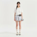 LUCKY CHOUETTE Chouetties by LUCKY CHOUETTE_Back Print Loose Fit Short T-shirt (white)_LATAX25410WHX