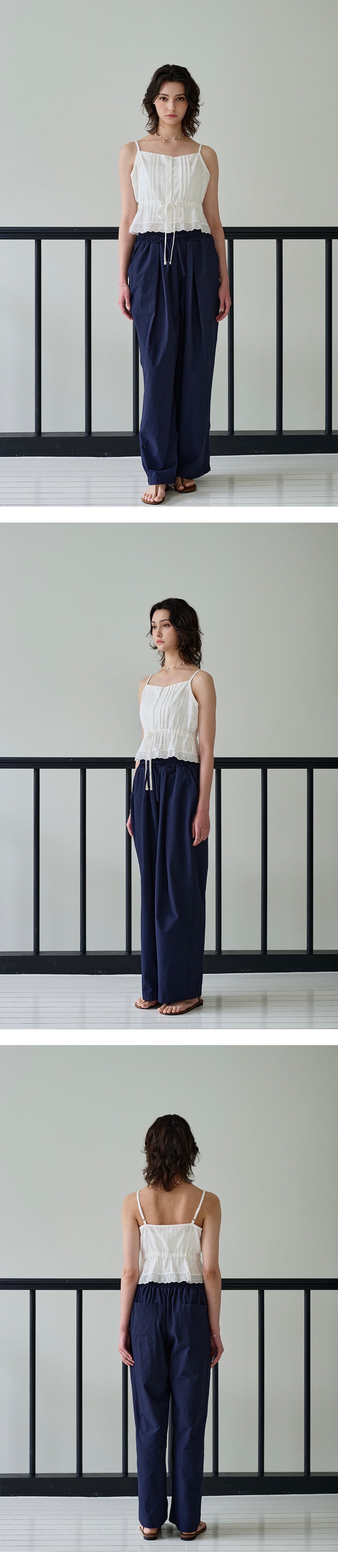 PLUNASTUDIO [Jiyoung Pick] Ritz Sleeveless Top_White