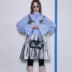 MAISON SPECIAL (W) TIERED TUNIC (SILVER)