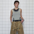 MAISON SPECIAL (W) TRIPLE LAYERED TANK TOP (LIME)