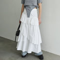 MAISON SPECIAL (W) FLARE TIERED SKIRT (WHITE)