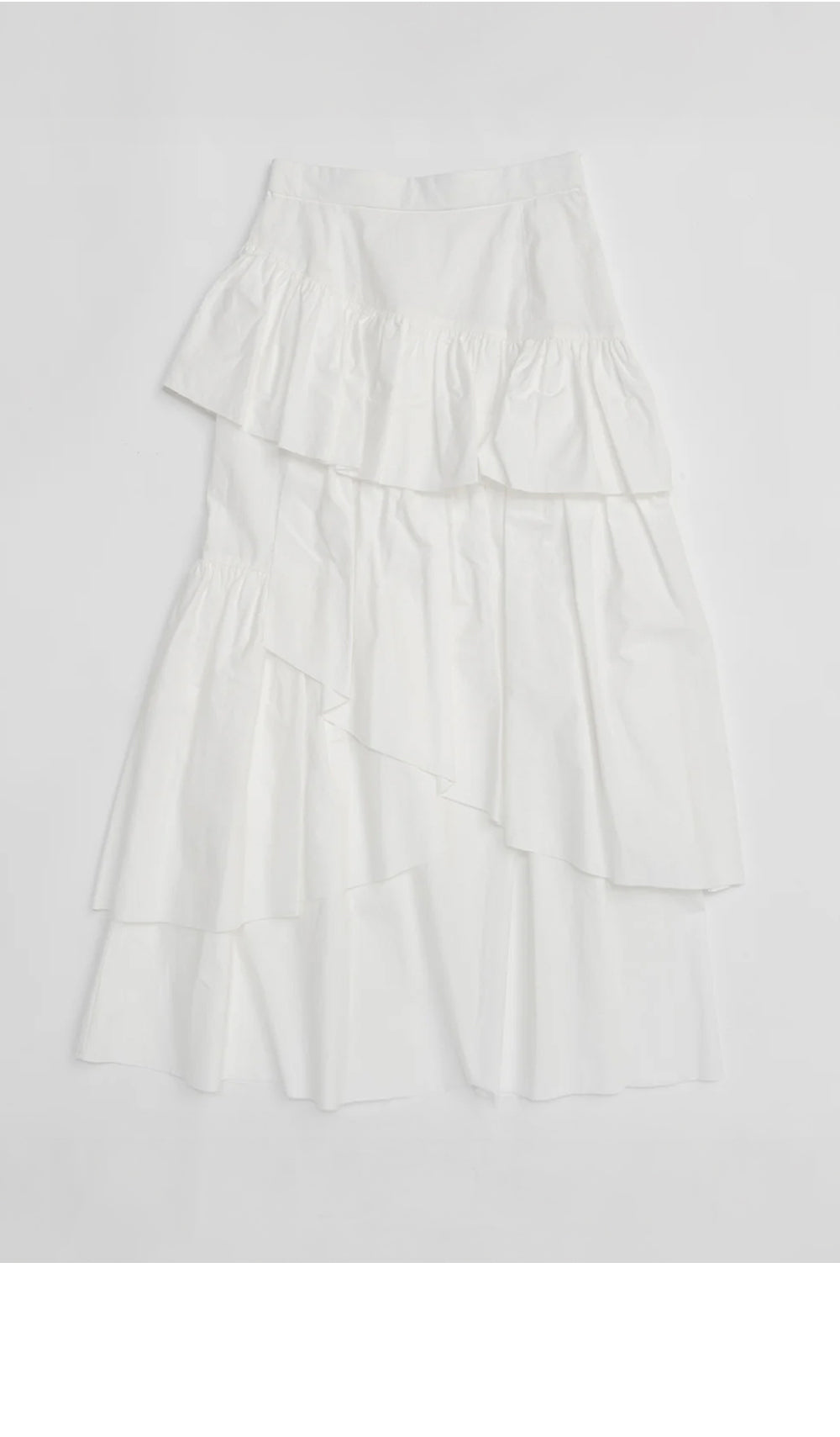 MAISON SPECIAL (W) FLARE TIERED SKIRT (WHITE)