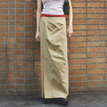 MAISON SPECIAL (W) SIDE SLIT TUCK TIGHT SKIRT (BEIGE)