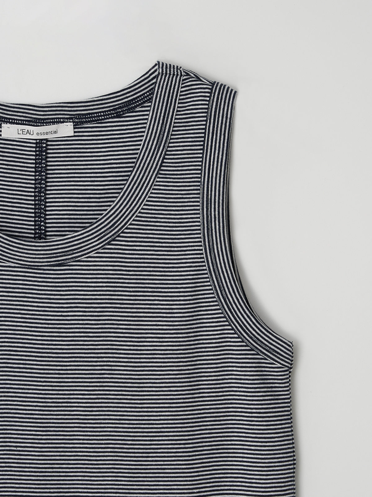 L'EAU [2nd] Leau sleeveless_navy stripe