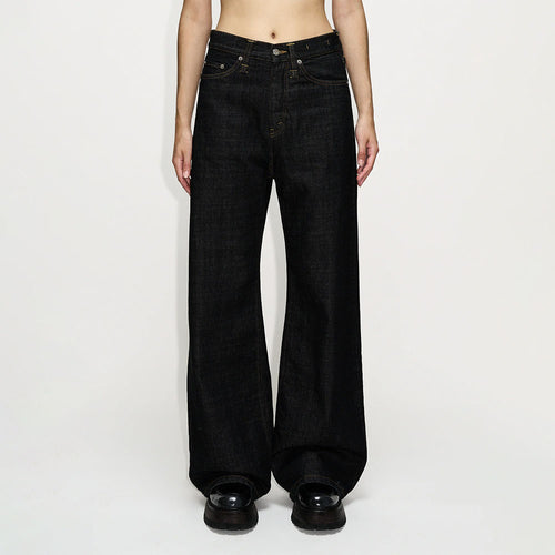 HOPE (concierge) (W) SKID JEANS (RINSED BLACK)